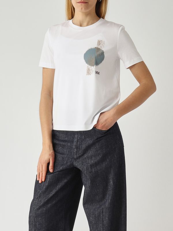 5. T-shirt Negozi en mélange de coton pour femme Blanc MM Max Mara 2616941057600
