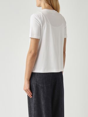 4. T-shirt Negozi en mélange de coton pour femme Blanc