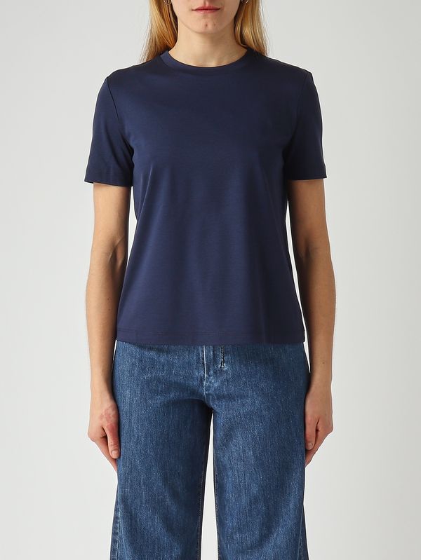 T-shirt donna Astice in misto cotone Navy MM Max Mara