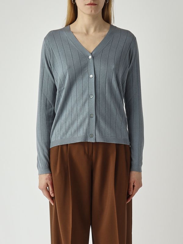Cardigan donna Briose in seta e cotone Avio MM Max Mara