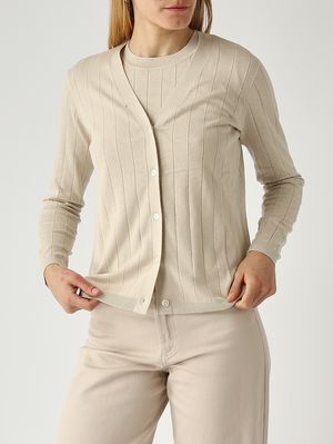 5. Cardigan Briose en soie et coton pour femme Corde
