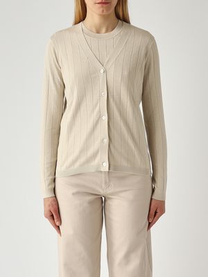 1. Cardigan Briose en soie et coton pour femme Corde