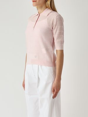 3. Damenpullover von Gallo aus Seide und Wolle Rosa