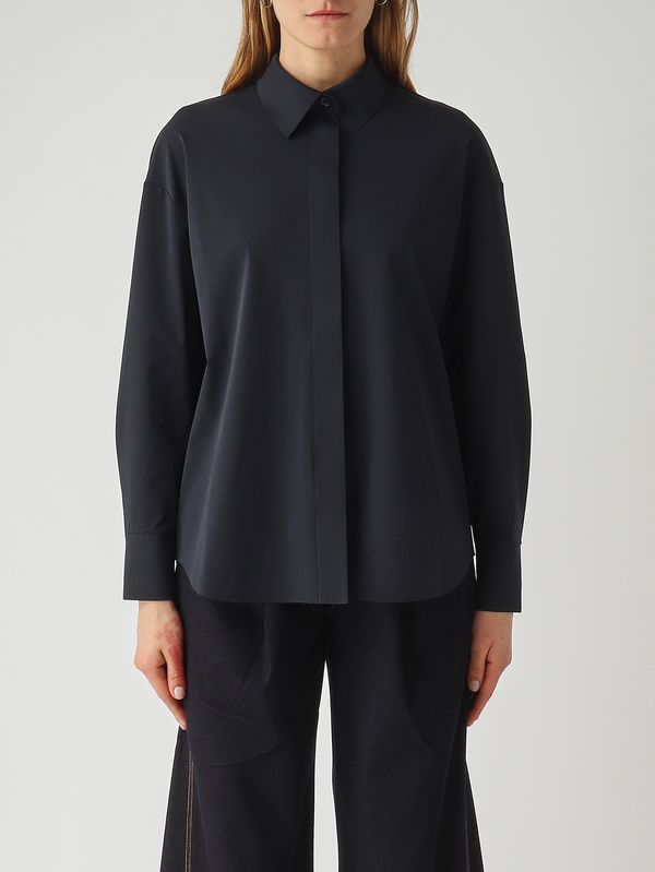 Camicia donna Baita in tessuto stretch Navy MM Max Mara