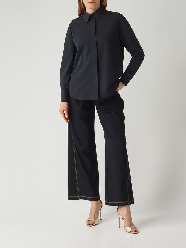 2. Camicia donna Baita in tessuto stretch Navy MM Max Mara 2616951037600
