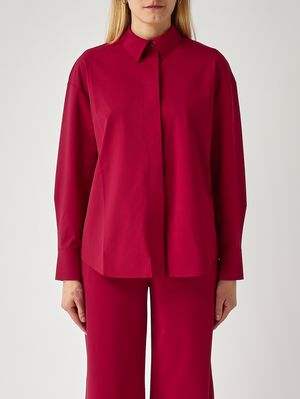 1. Camisa de mujer Baita en tejido elástico Rubí