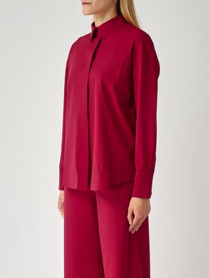 3. Camisa de mujer Baita en tejido elástico Rubí