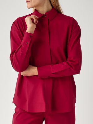 5. Camisa de mujer Baita en tejido elástico Rubí