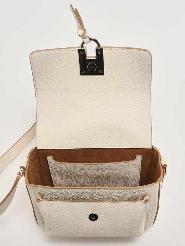 5. Sac H01X Flap Trend en cuir grainé pour femme Yaourt Hogan kbw01xi0100th1