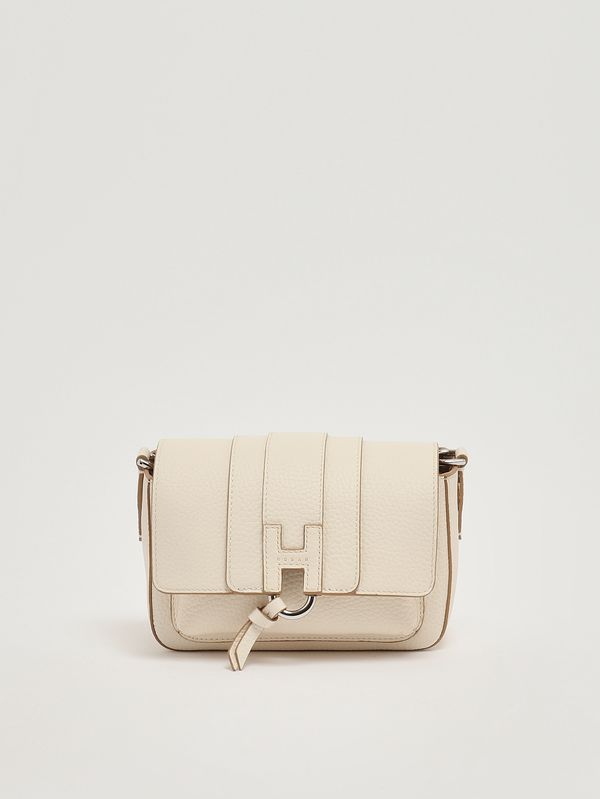 Sac H01X Flap Trend en cuir grainé pour femme Yaourt Hogan