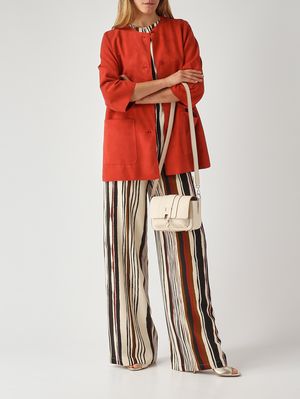 2. Sac H01X Flap Trend en cuir grainé pour femme Yaourt