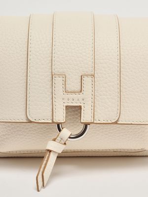 6. Sac H01X Flap Trend en cuir grainé pour femme Yaourt