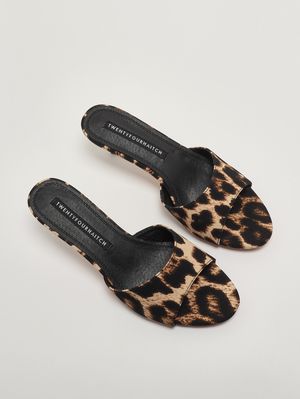 2. Damensandale Tiwa mit Animalprint Animal-Print