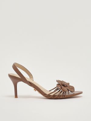 1. Atunes women's sandal in faux leather Brown