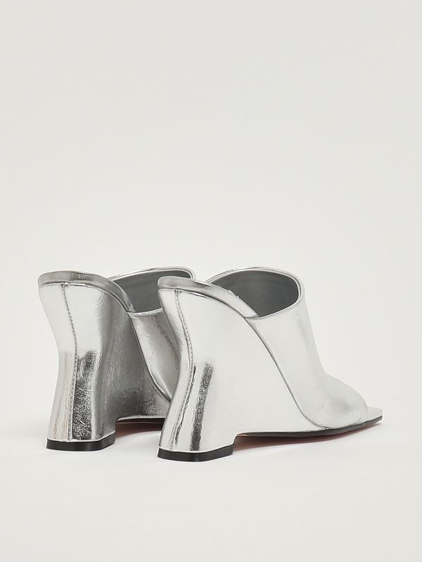 3. Damen-Keilschuh Zanzibar aus Kunstleder Silber Twentyfourhaitch s0111