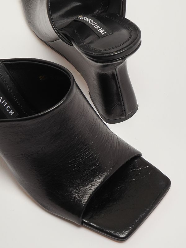 4. Damen-Keilschuh Zanzibar aus Kunstleder Schwarz Twentyfourhaitch s0111