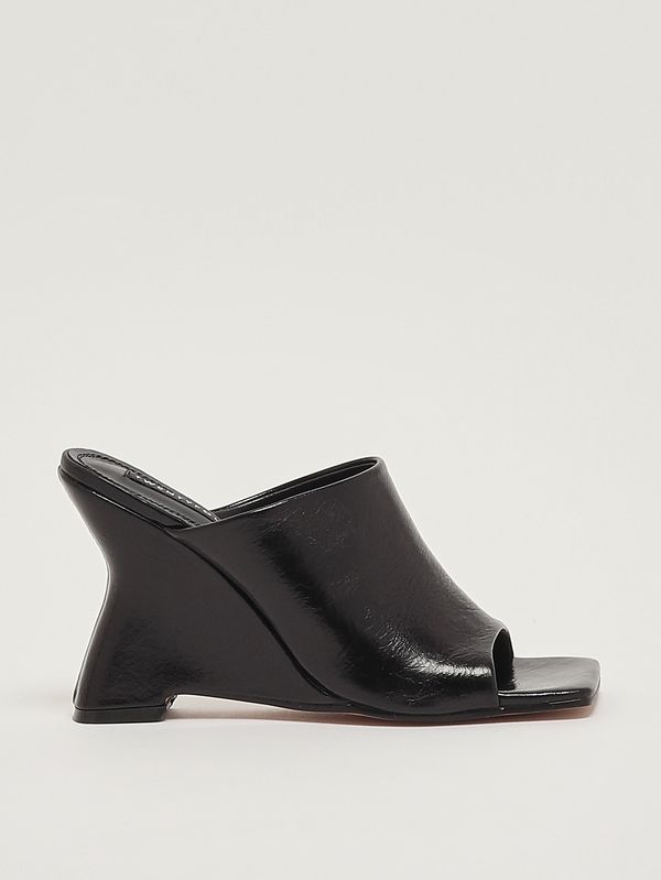 1. Damen-Keilschuh Zanzibar aus Kunstleder Schwarz Twentyfourhaitch s0111