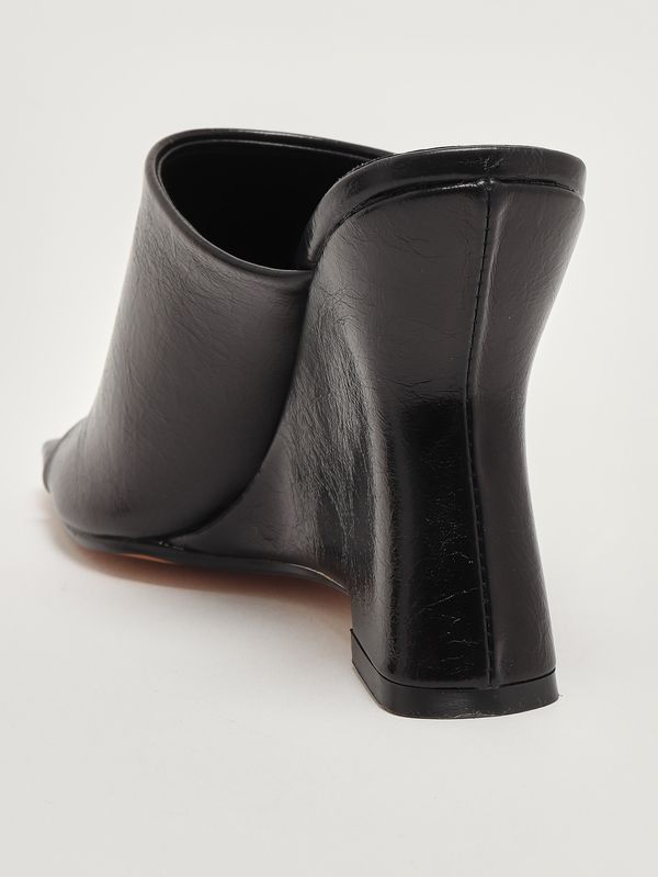 5. Damen-Keilschuh Zanzibar aus Kunstleder Schwarz Twentyfourhaitch s0111