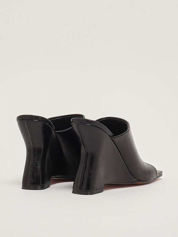 3. Damen-Keilschuh Zanzibar aus Kunstleder Schwarz Twentyfourhaitch s0111