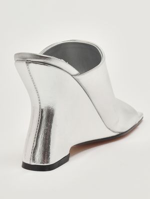 5. Damen-Keilschuh Zanzibar aus Kunstleder Silber