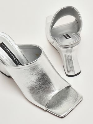 4. Damen-Keilschuh Zanzibar aus Kunstleder Silber