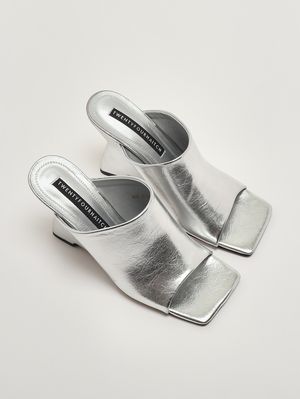2. Damen-Keilschuh Zanzibar aus Kunstleder Silber