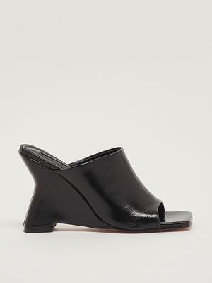 1. Damen-Keilschuh Zanzibar aus Kunstleder Schwarz