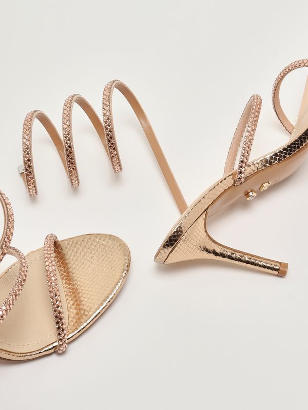 4. Women's Zeja sandal in crystal mesh Bronze Twentyfourhaitch sh378