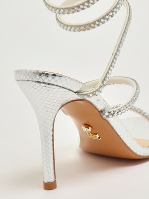 5. Women's Zeja sandal in crystal mesh Silver