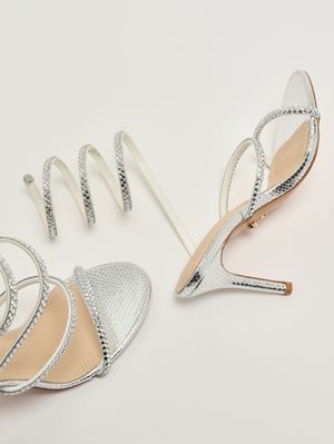 4. Women's Zeja sandal in crystal mesh Silver