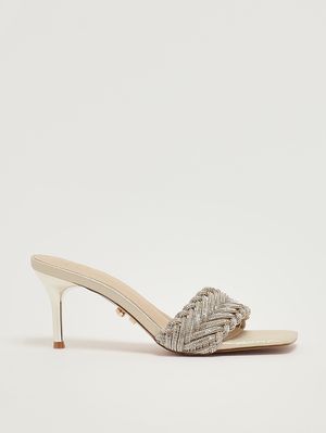 1. Damensandale Sorgeta mit Strass Gold
