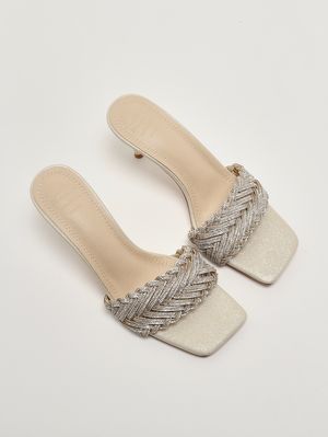 2. Damensandale Sorgeta mit Strass Gold