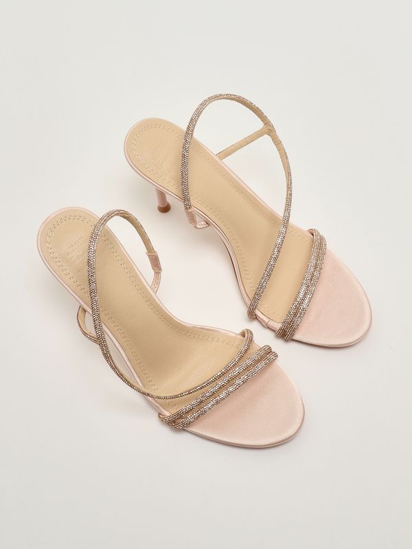 2. Sandale femme Flamenco en satin et strass Poudre Twentyfourhaitch s0092