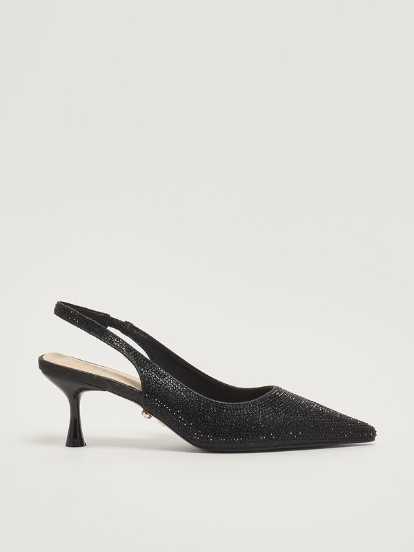 1. Escarpins femme Phuket en maille de cristaux Noir Twentyfourhaitch s0102
