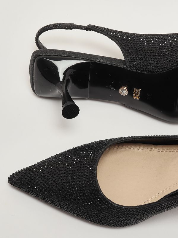 4. Escarpins femme Phuket en maille de cristaux Noir Twentyfourhaitch s0102