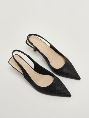 2. Escarpins femme Phuket en maille de cristaux Noir