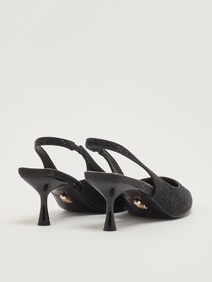 3. Escarpins femme Phuket en maille de cristaux Noir