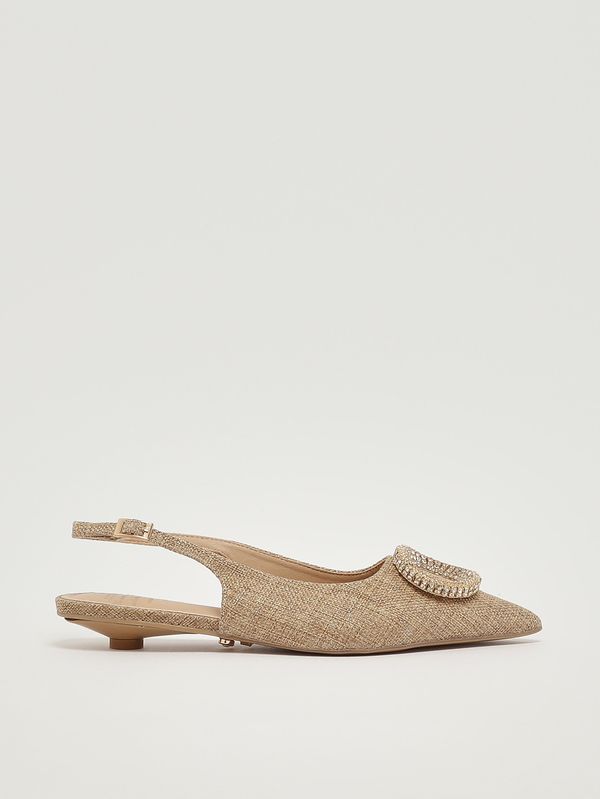 Ballerine femme Malvarosa en toile Or Twentyfourhaitch