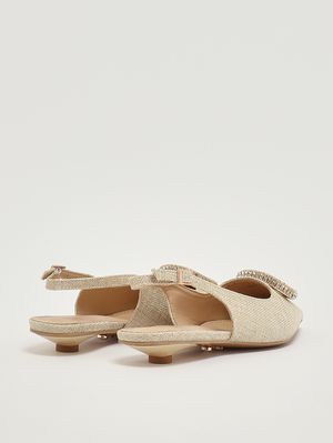3. Bailarina para mujer Malvarosa de lona Natural