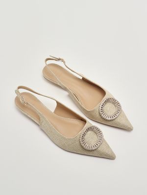 2. Bailarina para mujer Malvarosa de lona Natural