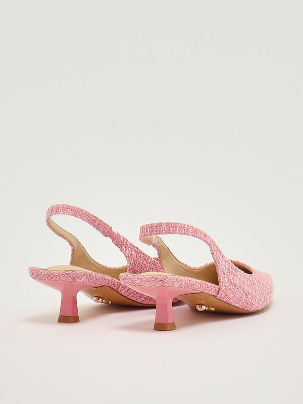 3. Zapatos de salón para mujer Lindos en tejido tweed Rosa Twentyfourhaitch s0095