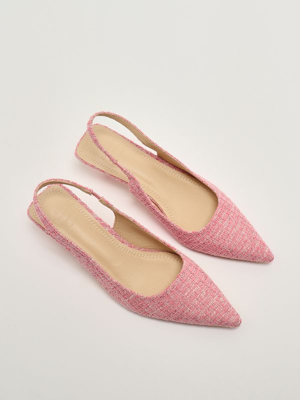 2. Zapatos de salón para mujer Lindos en tejido tweed Rosa Twentyfourhaitch s0095
