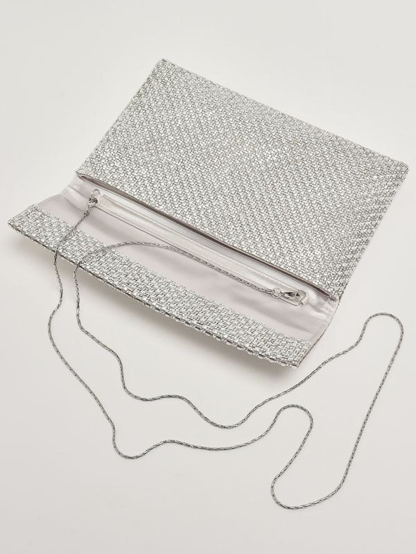 6. Bolso para mujer Morna de malla de cristal Plata Twentyfourhaitch bag0006462p