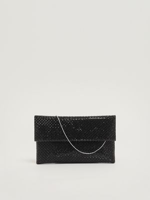 4. Bolso para mujer Morna de malla de cristal Negro