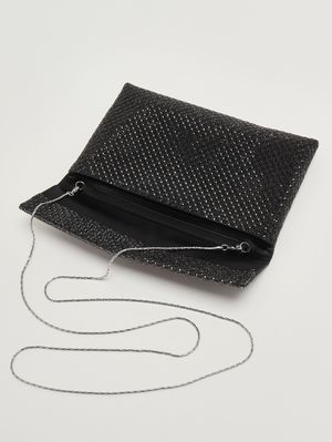 6. Bolso para mujer Morna de malla de cristal Negro