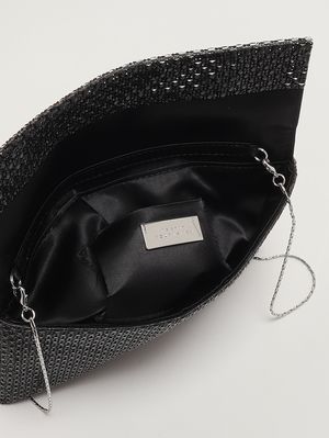 5. Bolso para mujer Morna de malla de cristal Negro