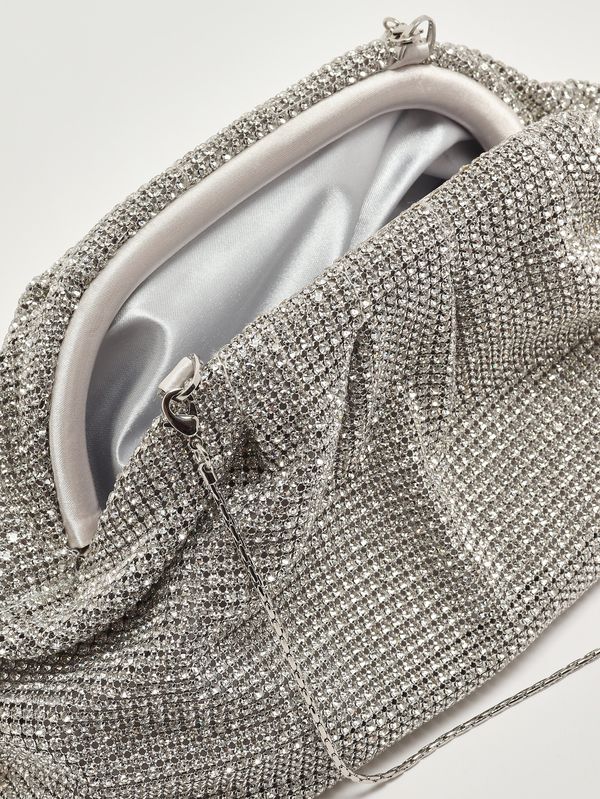 6. Pochette femme Petra en maille de cristaux Argenté Twentyfourhaitch lb1009362p