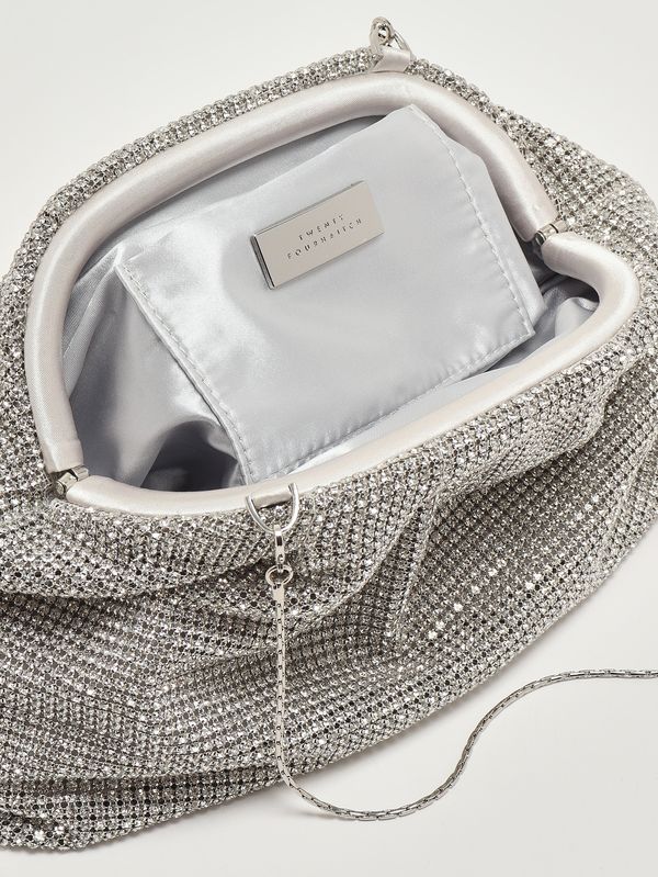 5. Pochette femme Petra en maille de cristaux Argenté Twentyfourhaitch lb1009362p