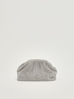 1. Pochette femme Petra en maille de cristaux Argenté