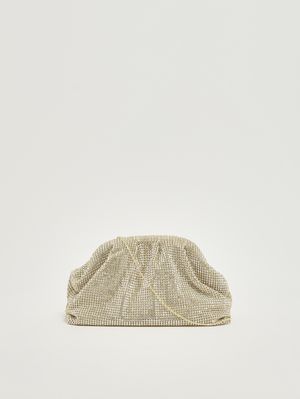 4. Pochette femme Petra en maille de cristaux Or